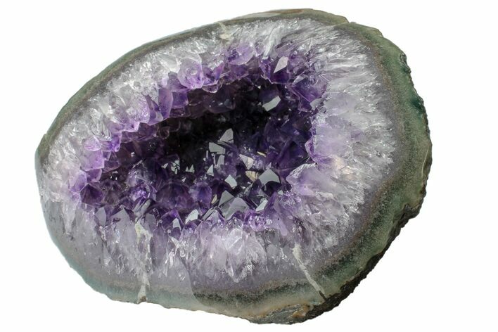 Purple Amethyst Geode With Polished Face - Uruguay #153438